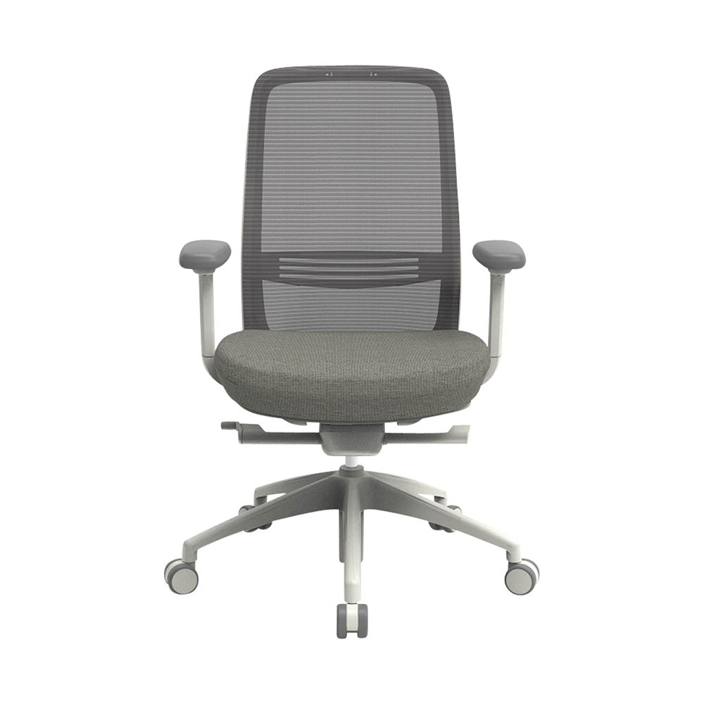 Chair Konfurb Luna Mesh Back Task Chair Adj Arms White_36022240_KON150A-150