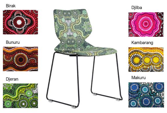 Konfurb Fly Sled Chair Fully Upholsered In Six Seasons Djeran_40039989_KON332-3-UPH-KBDEJ
