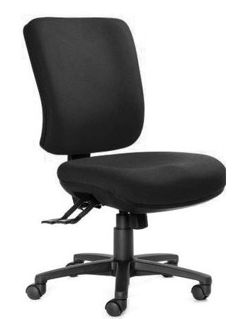 Rexa Task Chair HB 3LVR Small Seat Hse Black Fabric_40044256_RXRH3+OpStSml+CompArmAdjBlk