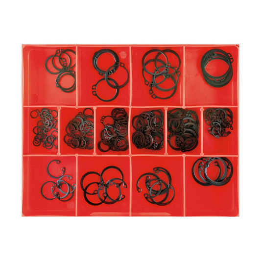 155 Piece Interal & External Circlip Kit Metric 14 Sizes 6-25mm 93290009 CA1760