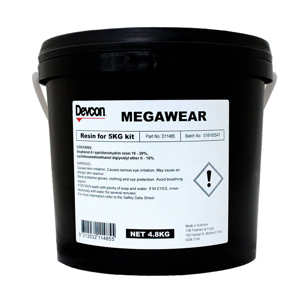 Megawear Trowelable Ceramic Wear Resistant Coating Kit 5kg 437411 D11485