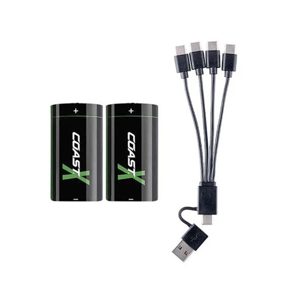Battery Zithion-X Battery (2PK) USB-C Rechargable   Black COAZXCR123_40065089_COAZXCR123