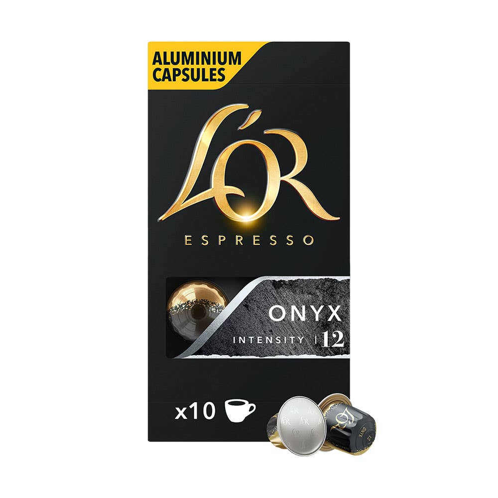 Lor Espresso Coffee Capsules Piazza Doro Lor Flavours Onyx Intensity 12 9003496 4028631