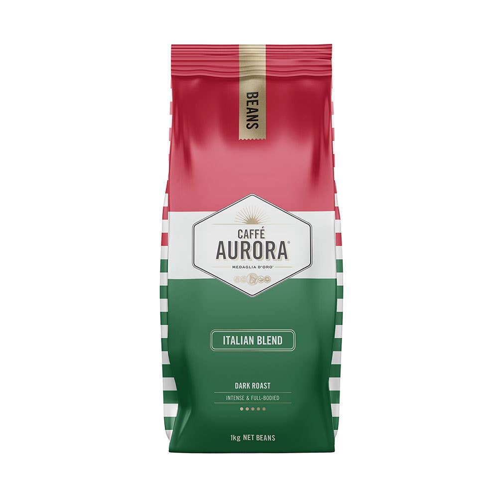 Cafe Aurora Coffee Italian Blend Beans 1Kg 74003700 5461