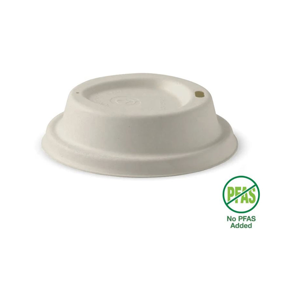 BioCup Lid 90mm Large White Plant Fibre (Box 1000) Biopak_40051741_BCL-12PULP-W-V3