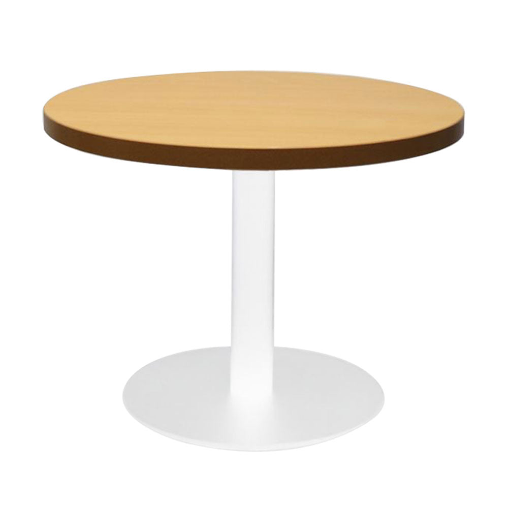Coffee Table Round 600mm X 425mm Beech Top White Base_1035267_CCT6 B/WS