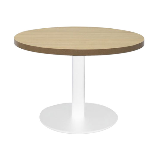 Coffee Table Round 600mm X 425mm Natural Oak Top White Base_9031561_CCT6 NO/WS