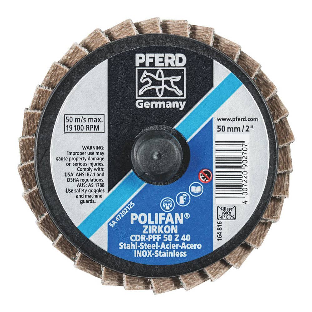 Mini Flap Disc Ziconia CDR Polifan 50mm 40G Pferd 36004098 47202125