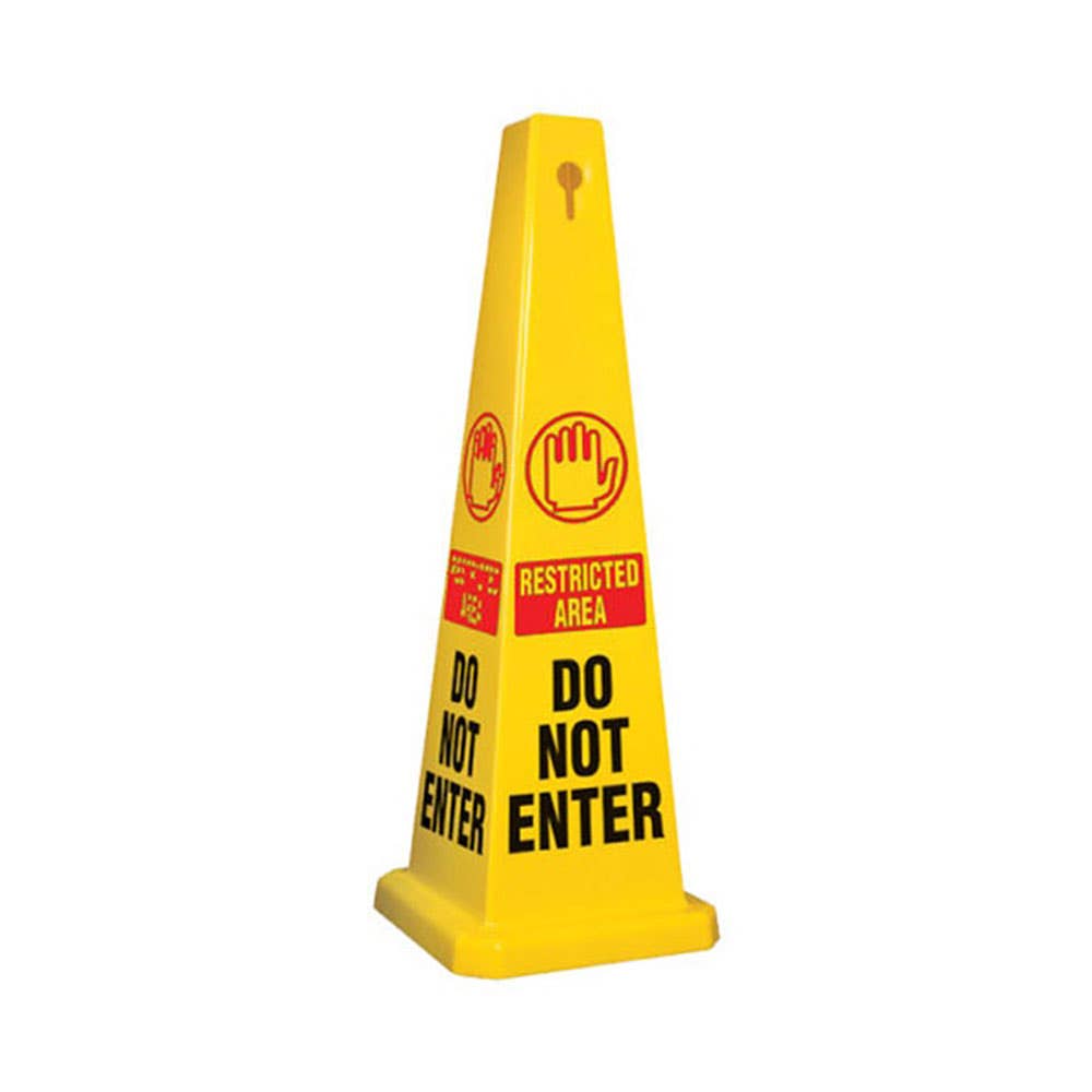 4 Sided Cone Restricted Area Do Not Enter 890mm 282530 A0175