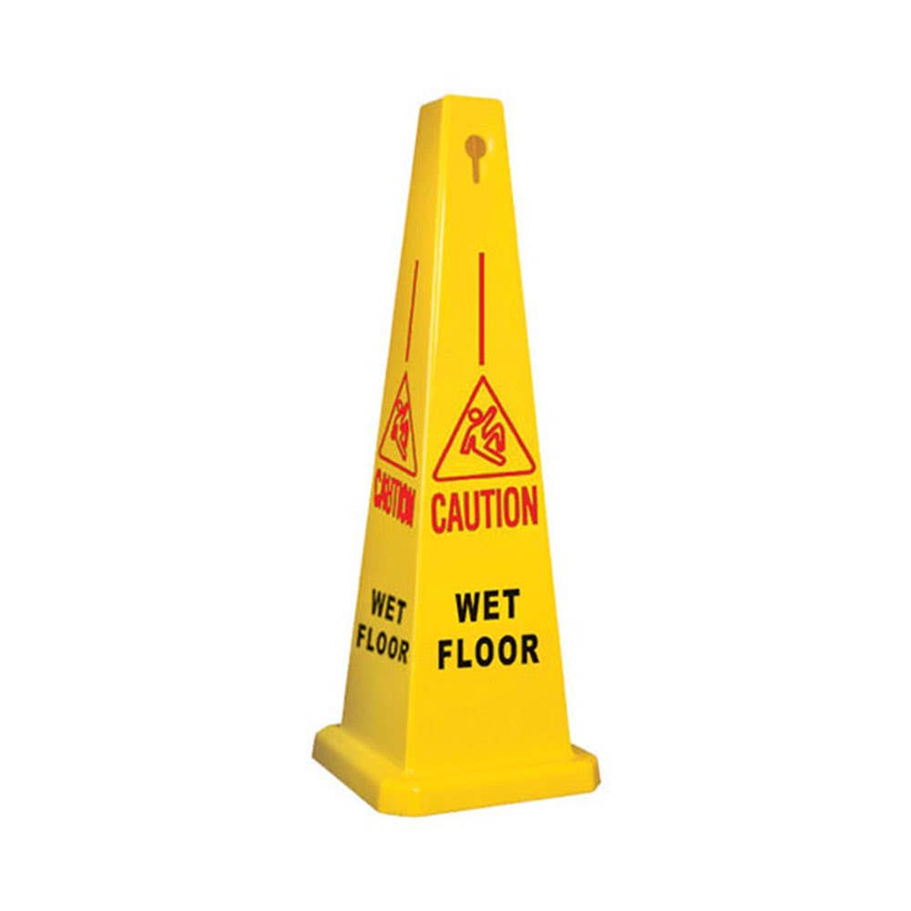 4 Sided Cone Caution Wet Floor 890mm 463236 A0176