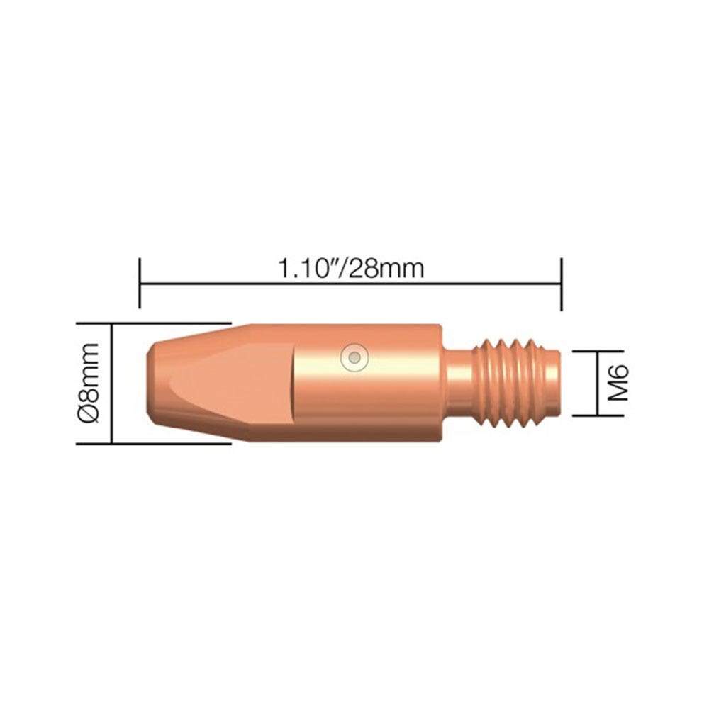 Copper/Steel Contact Tip 0.9mm M6 Thread 88835033 CT0968