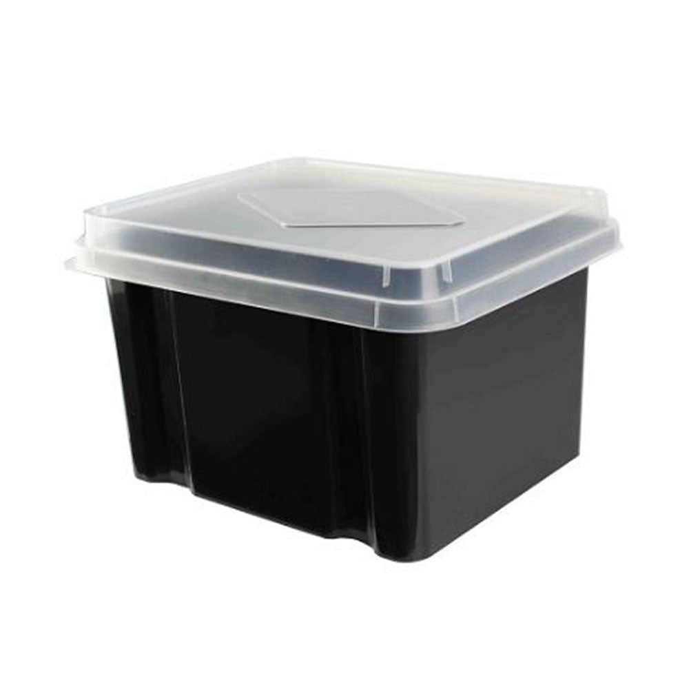 Storage Box 32L Recycled Black/Clear Italplast  31854_40044242_31854
