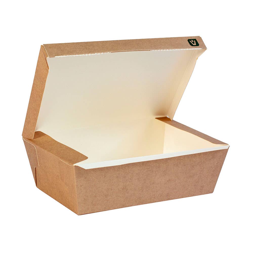 Small Rectangular Container Brown 800ml 300 Pk 40036874 EC-CC0800