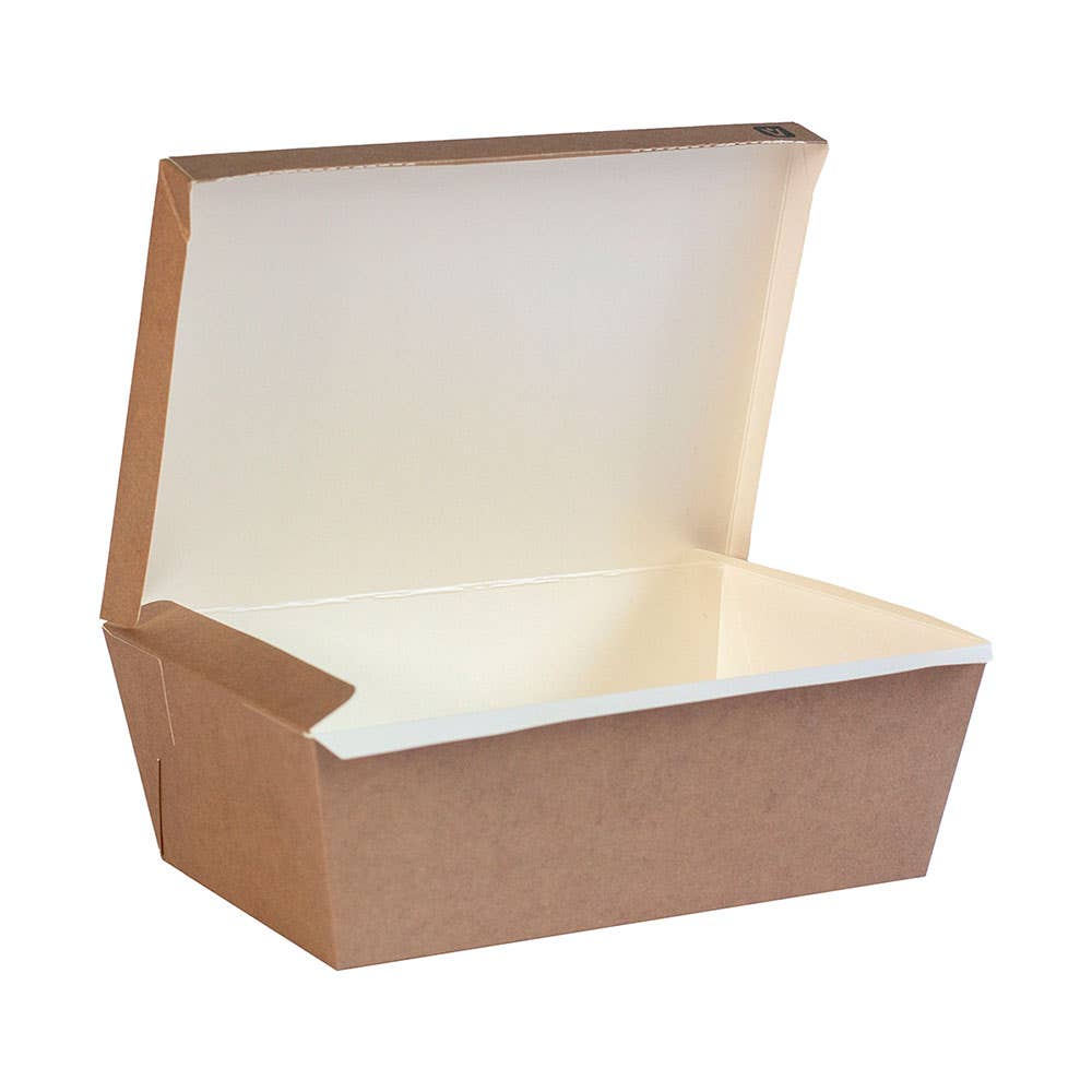 Large Rectangular Container Brown 1500ml 200 Pk 40036876 EC-CC1500