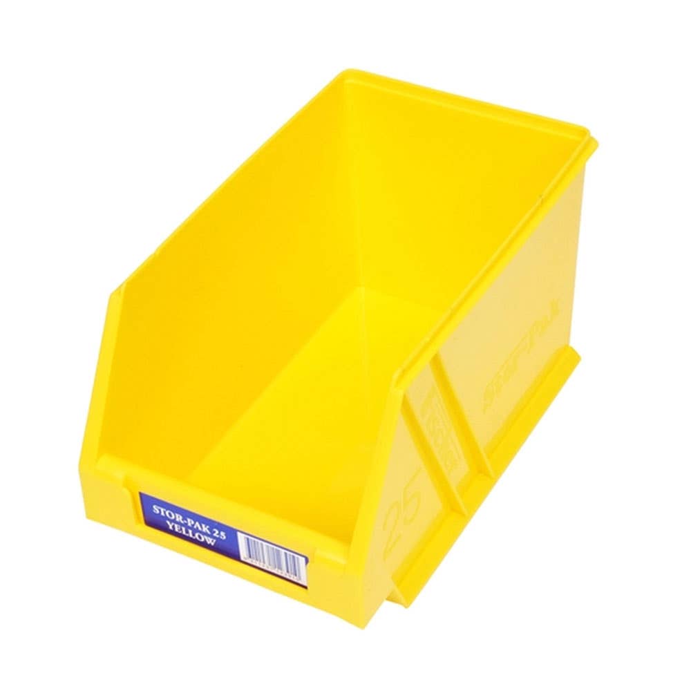 Stor-Pak&trade; 25 Parts Container Yellow 133 x 220 x 125mm 458537 F1H-062Y