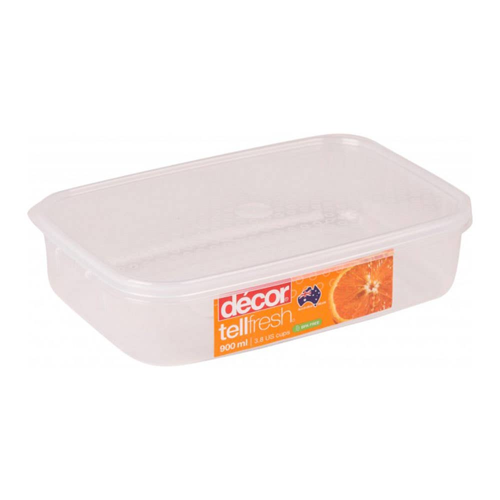 Container 900ml Oblong Decor Tellfresh 298789 002560-006