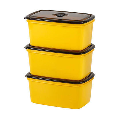3 Piece Reusable Crib Container Set 2,500ml Yellow 40034320 RX11L118