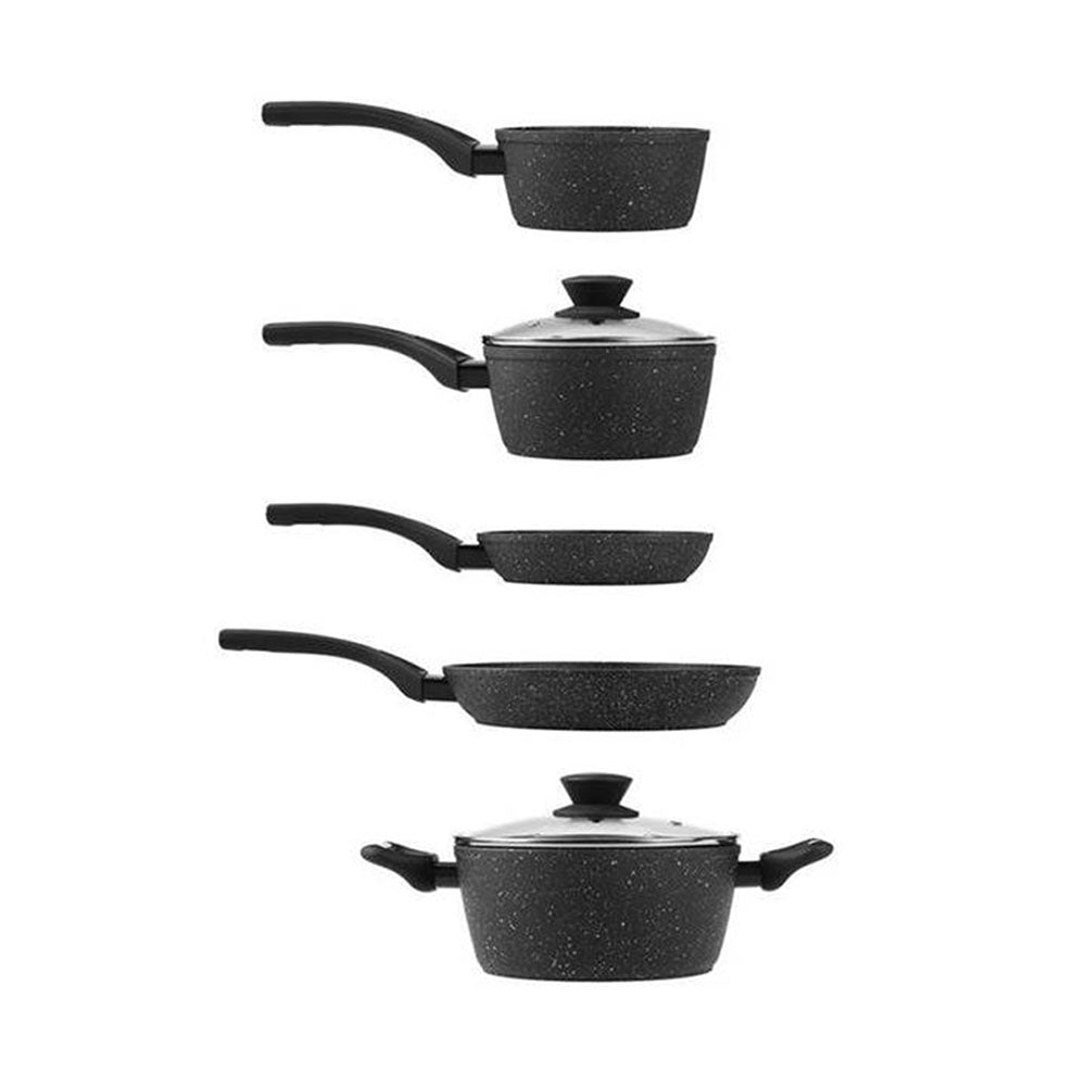 5 Piece Cookware Set Stone Blast Black_40045122_42689140