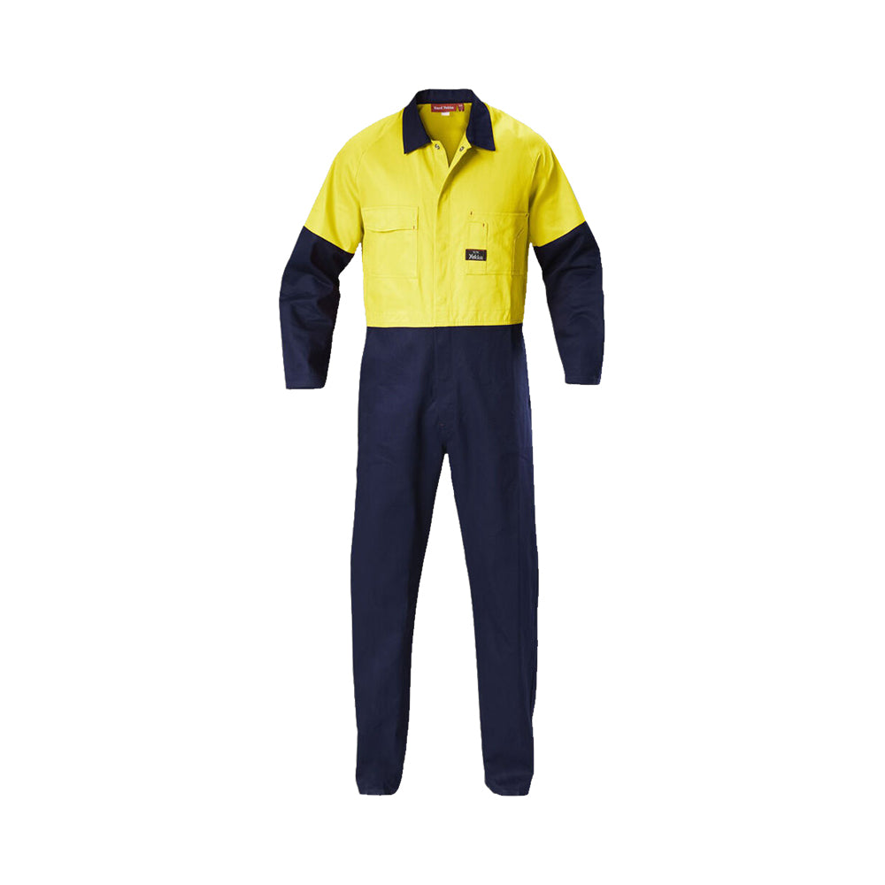 Coverall Cotton Drill Hi Vis 290gsm 102R Yellow/Navy 40051871 Y00270 Y/N 102R
