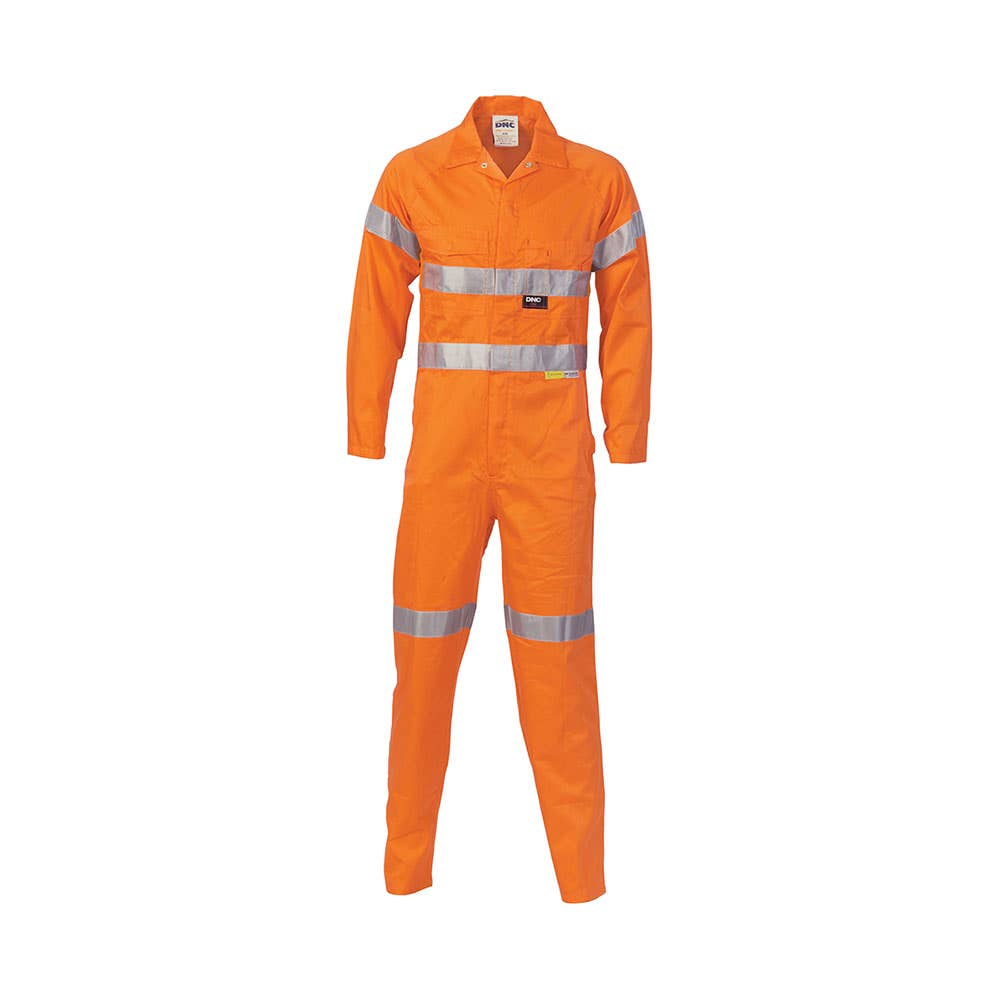 3854 Hi-Vis Taped Coveralls 311gsm Orange 122ST 465019 3854-O-122ST