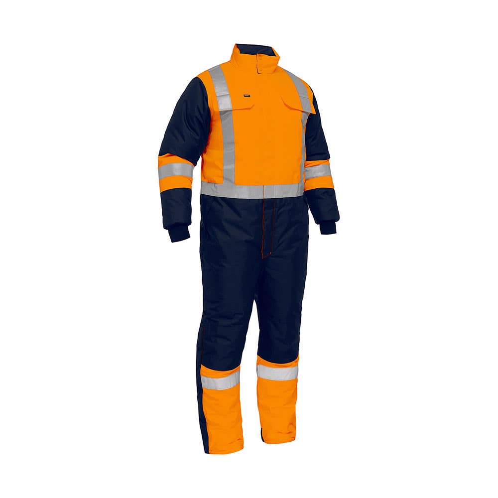BC6453T Hi-Vis X-Taped Freezer Coveralls Orange/Navy 102R 40048080 BC6453T TT05R102