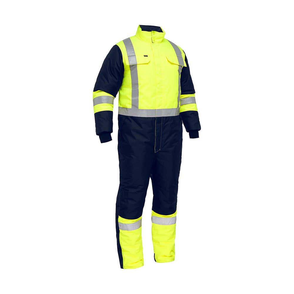 BC6453T Hi-Vis X-Taped Freezer Coveralls Yellow/Navy 102R 40048067 BC6453T TT04R102