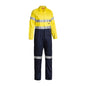 BC6719TW Hi-Vis Cotton Drill Taped 190gsm Coveralls Yellow/Navy 74L_36001192_BC6719TW_TT01L74