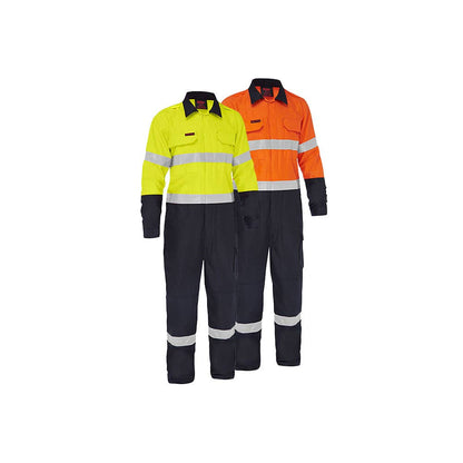 Apex 185/240 Hi-Vis FR Ripstop Taped Combo Coveralls 185/240gsm Eilbeck EBBC8477T