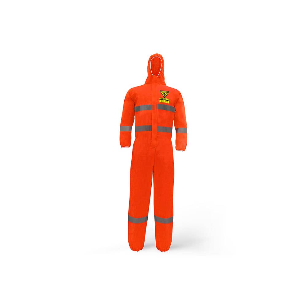 Coverall Disposable SMS Type 5/6 Orange Reflective Tape Trident 2XL_40030068_D3204T