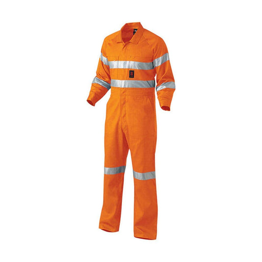 Hi-Vis Cotton Taped Coveralls Orange St Barbara Logo K51305STB