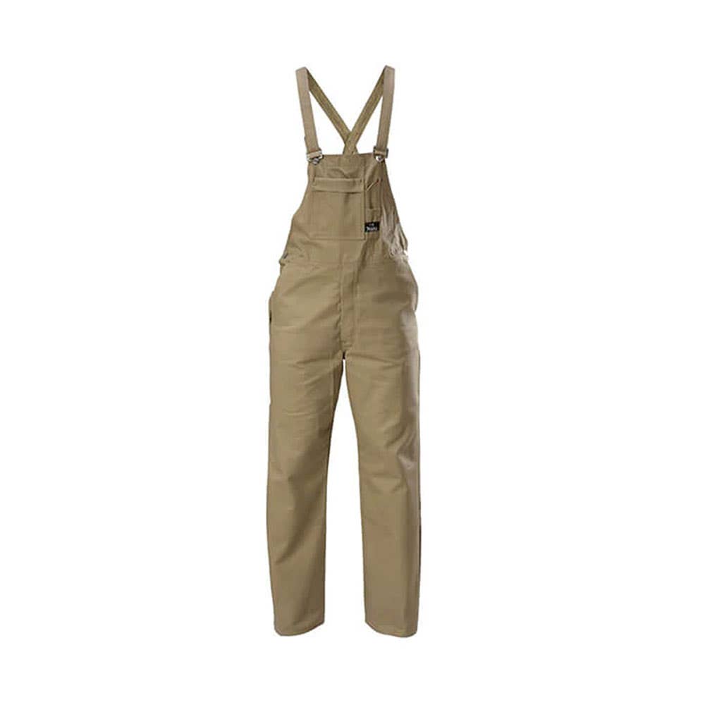 Overalls Cotton Bib + Brace Heavyweight 310gsm Khaki 117S Yakka 117122 Y01010-KHA-117S