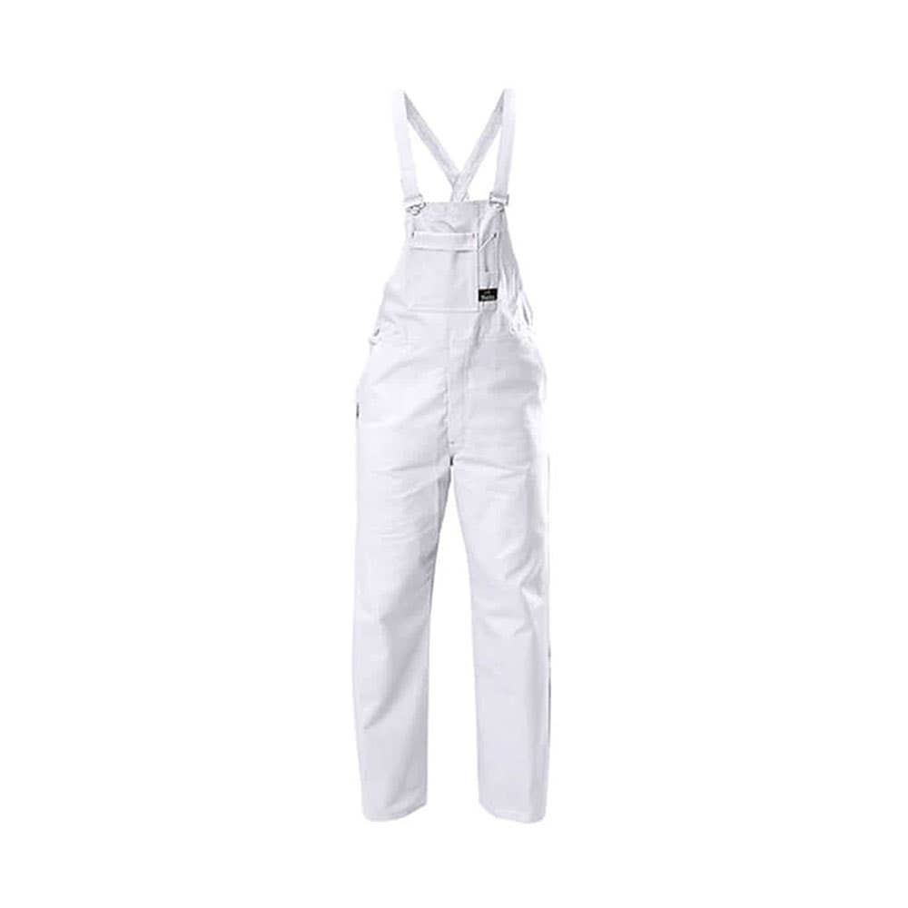 Overalls Cotton Bib + Brace Heavyweight 310gsm White 112R Yakka 79018230 Y01010-WHT-112R