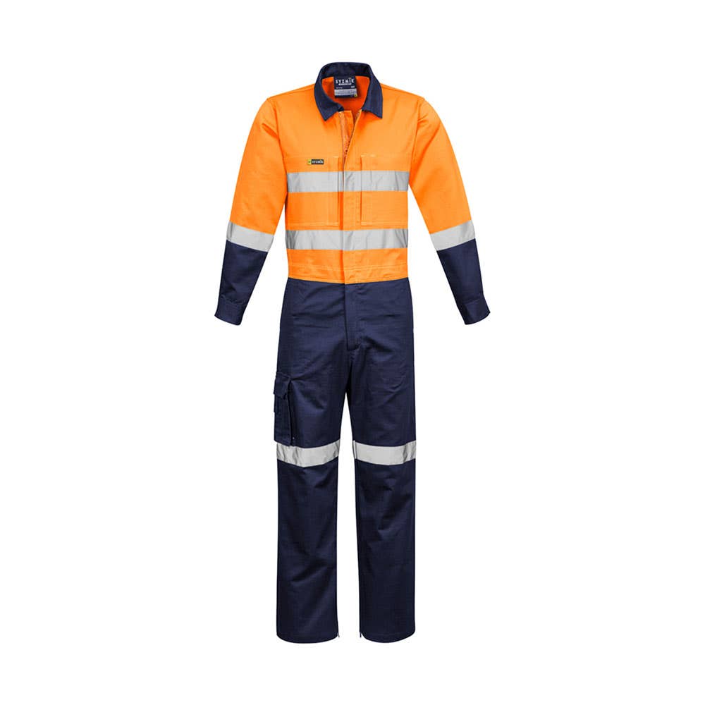Coveralls Cotton Ripstop 240gsm Rugged Cooling Tape Orange/Navy 102 Syzmik 415263 ZC804-O/N-102