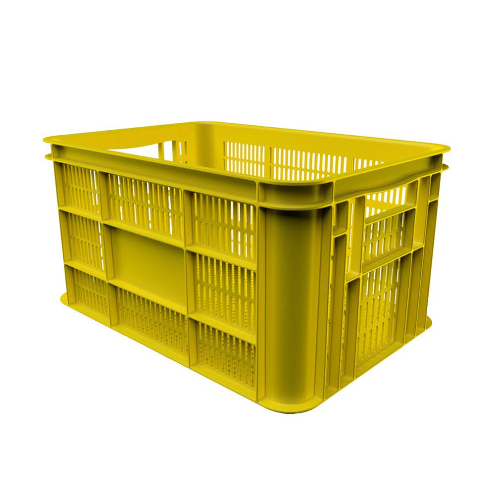 Food Grade Vented Crate Yellow 68L 40050644 AP68V