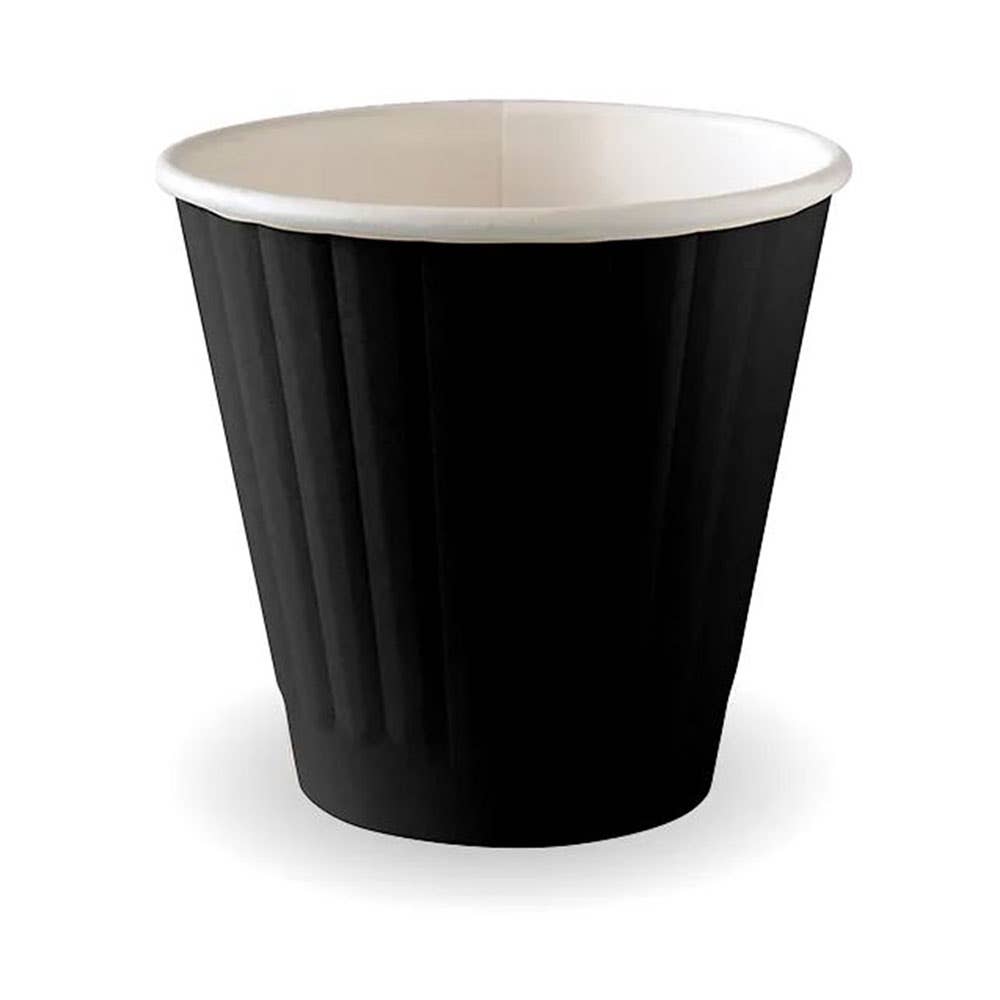 Cup Double Wall 8oz 295ml Black (1000)   BC-8DWB-90 40044180 BC-8DWB-90