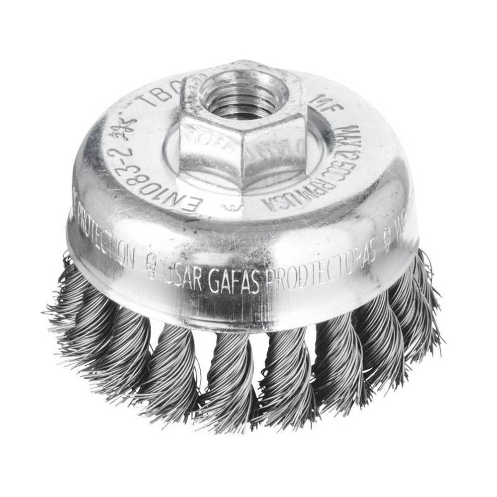 Brush Cup Wire Steel Twist Knot 12500rpm 65mm x 14mm Pferd 92668023 43305002