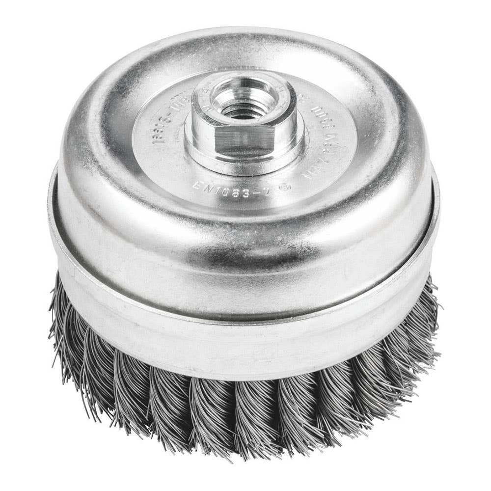 Brush Cup Wire Steel Twist Knot 1 Row 8500rpm 100mm x 14mm Pferd 92668027 43308001