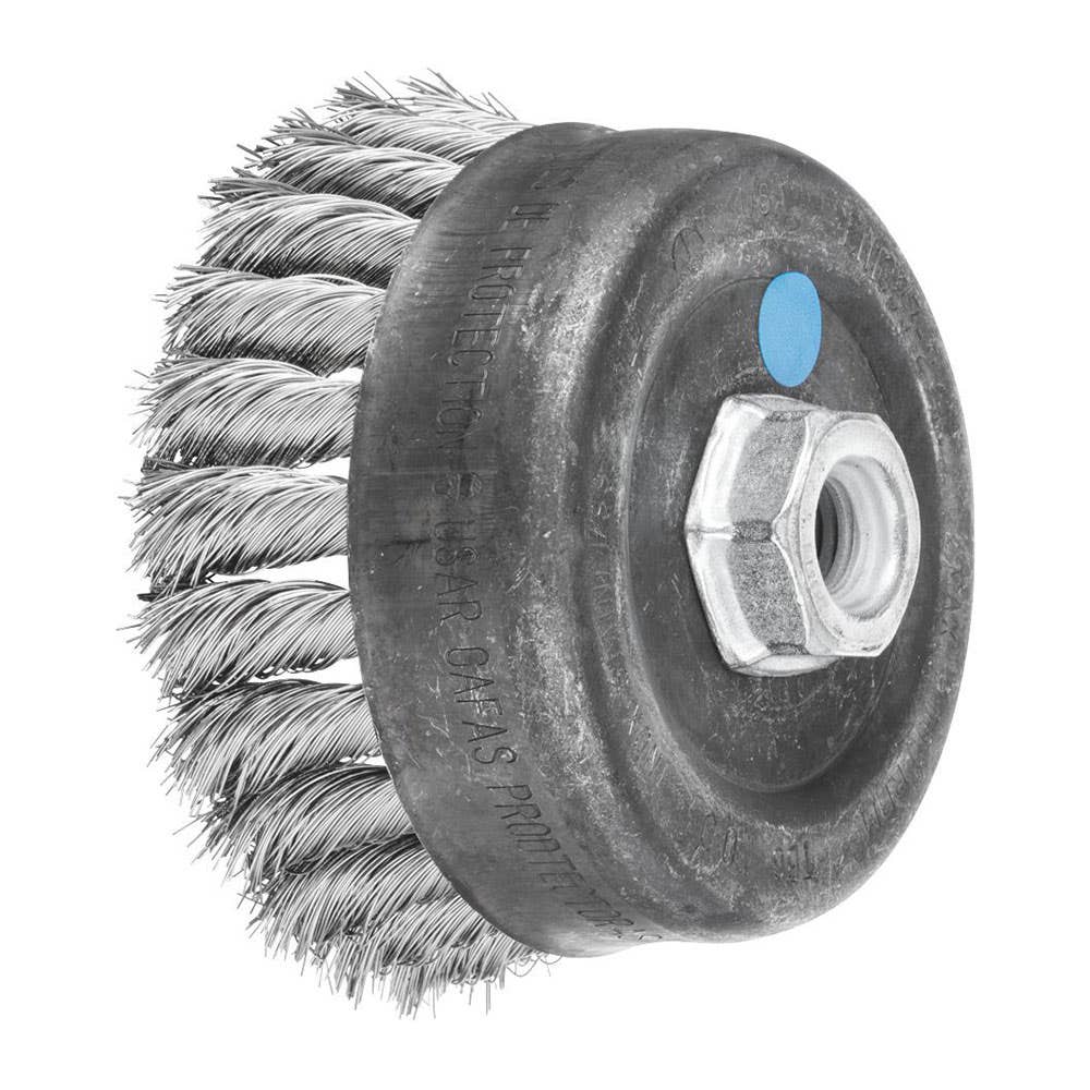 Wire Cup Brush SS Twist Knot 1 Row 8500rpm 100 x 14mm Thread Pferd 92668032 43308033