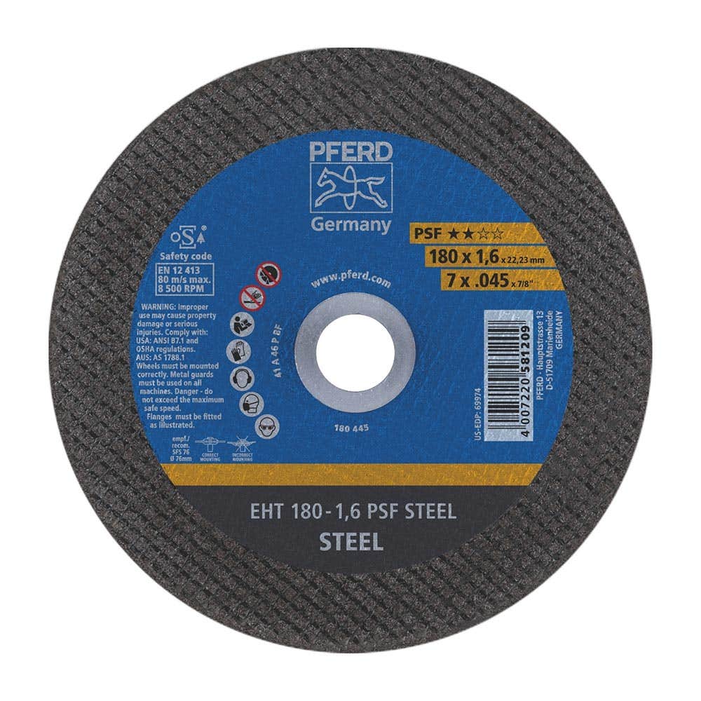 Wheel Cut Off Metal 178 X 1.6mm Ultra Thin EHT178 1.6 A46 P PSF GP Pferd 244938 61719121