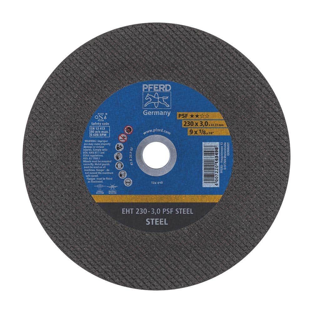 Disc Cut-Off Metal 230 x 3 x 22mm A24 P PSF Pferd 935001 61728222