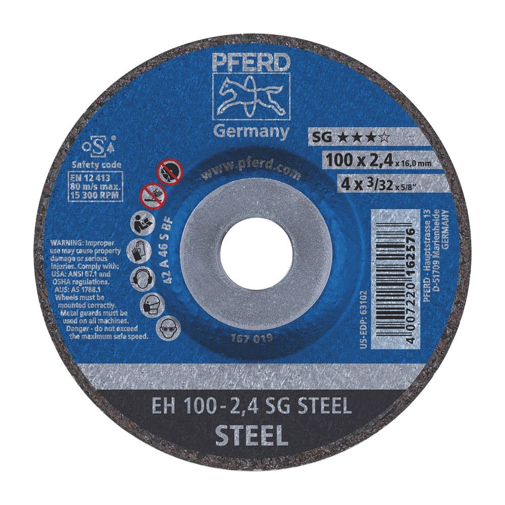 Wheel Cut Off Metal 100 x 2.5 x 16mm Raised Hub EH 100 2.0 A46 SG 914002 61339116