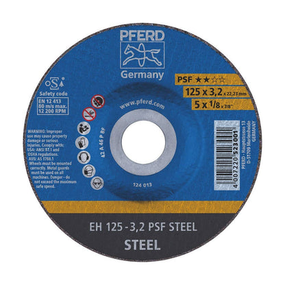 Cut Off Wheel Depressed Centre Reinforced 125 x 3.2 x 22.2mm Pferd 247927 61720226