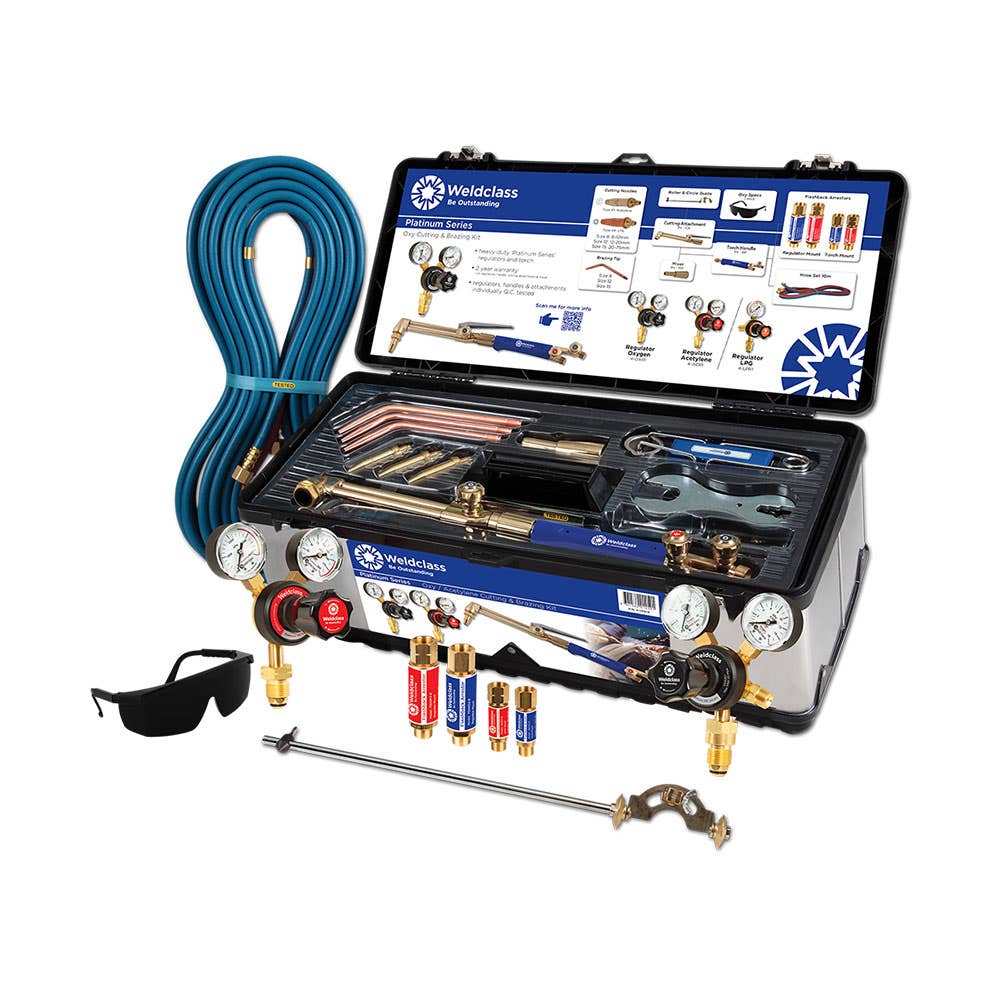 Oxy/Acetylene Cutting & Brazing Kit With Flashback Arrestors 36003004 4-OXACK