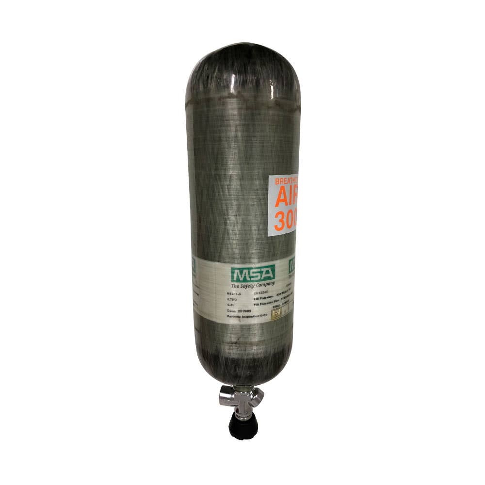 Carbon Fibre Cylinder with Straight Line Valve & Gauge 300 Bar 6.8L 446236 768613