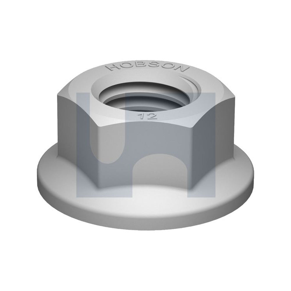 Serrated Flange Nut D-Lok Zinc Flake Silver >1000Hrs Hec/Cl 12 M20 - Pk 100_40093356_NF12FCM20