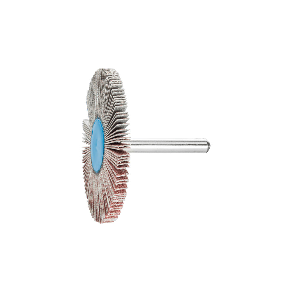 Alum oxide mounted flap wheel F 60x5 mm shank 6 mm A120 fine grind/finish_40108284_44419126