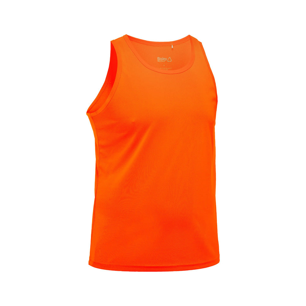 Singlet Recycled Poly 140gsm Orange L Bisley_40114289_BK0439_BF61L