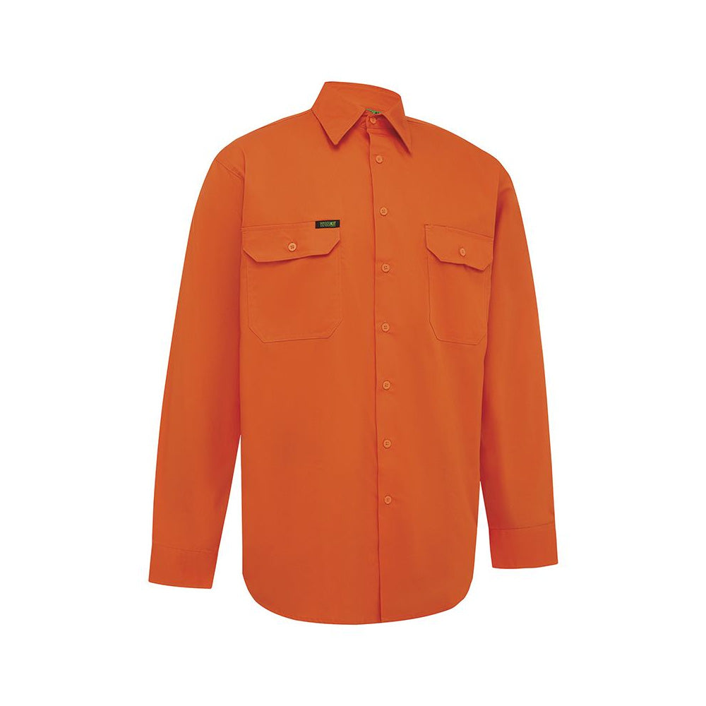 Shirt Lightweight Adjustable Cuff Orange Small 2007 Workit_543030_2007OS