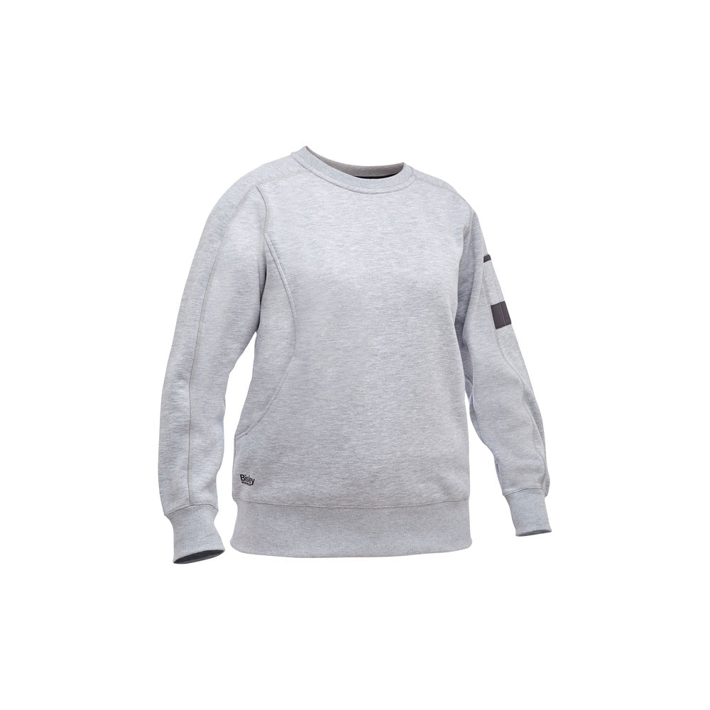 Jumper Womens Fleece Crew Neck Cotton/Poly 365gsm Grey Marle 8 Bisley_40114425_BKL6723_BGGY8