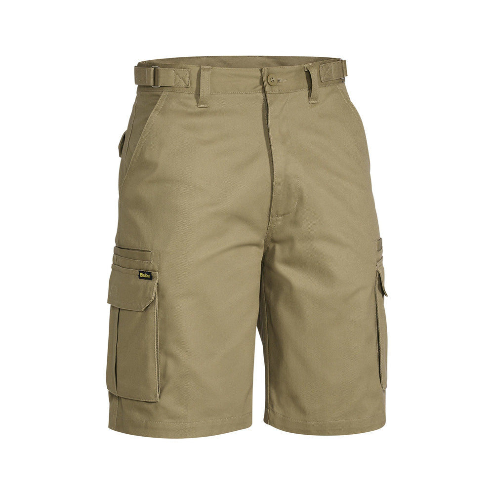Shorts Cargo 117R Khaki Cotton Drill 310gsm 8 Pocket Bisley_90018213_BSHC1007_BCDRR17